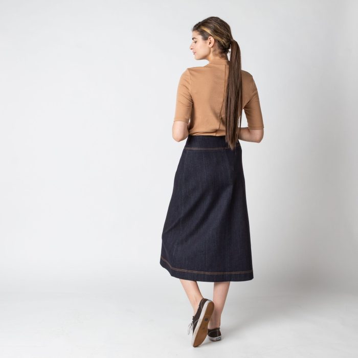 A-line Dark Denim Skirt - Image 10