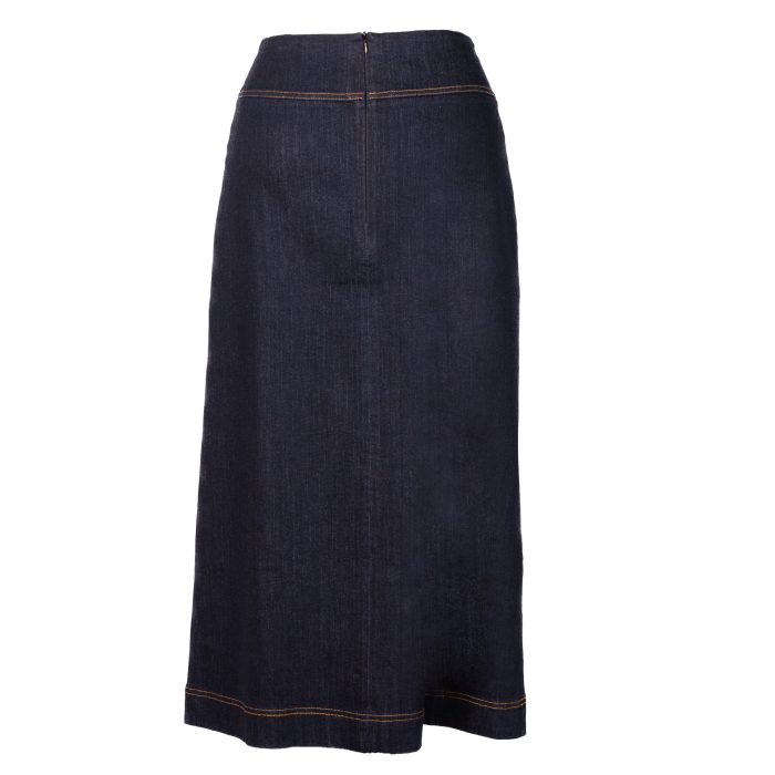 A-line Dark Denim Skirt - Image 13