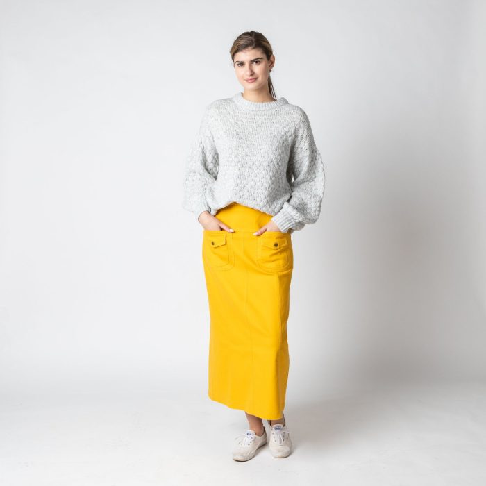 Double Pocket Yellow Skirt - Image 4