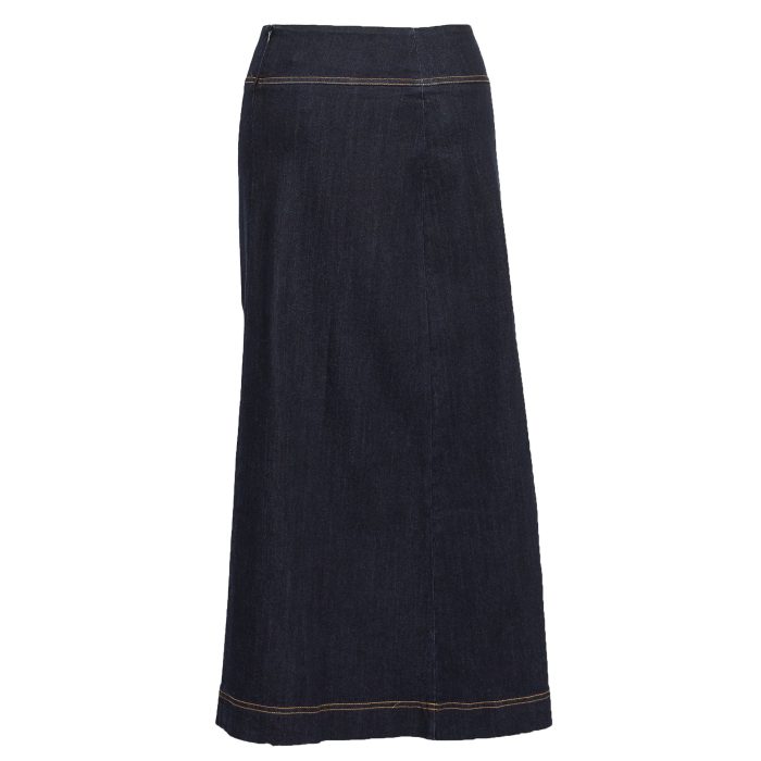 A-line Dark Denim Skirt - Image 14