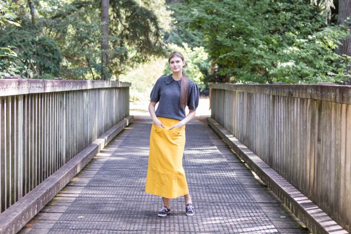 Double Pocket Yellow Skirt - Image 7