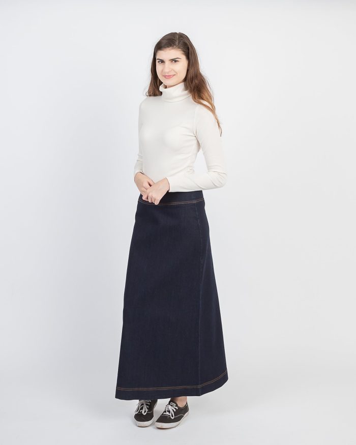 A-line Dark Denim Skirt - Image 6