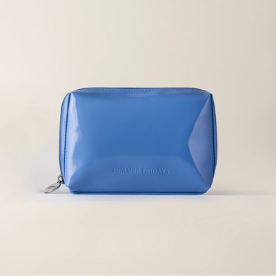 Glossy Pouch in Jet Lag Blue