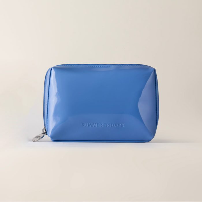 Glossy Pouch in Jet Lag Blue