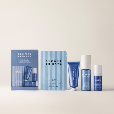 Summer Fridays Jet Lag Essentials Set Eye Patches+Mist+Serum+Moisturizer/Mask